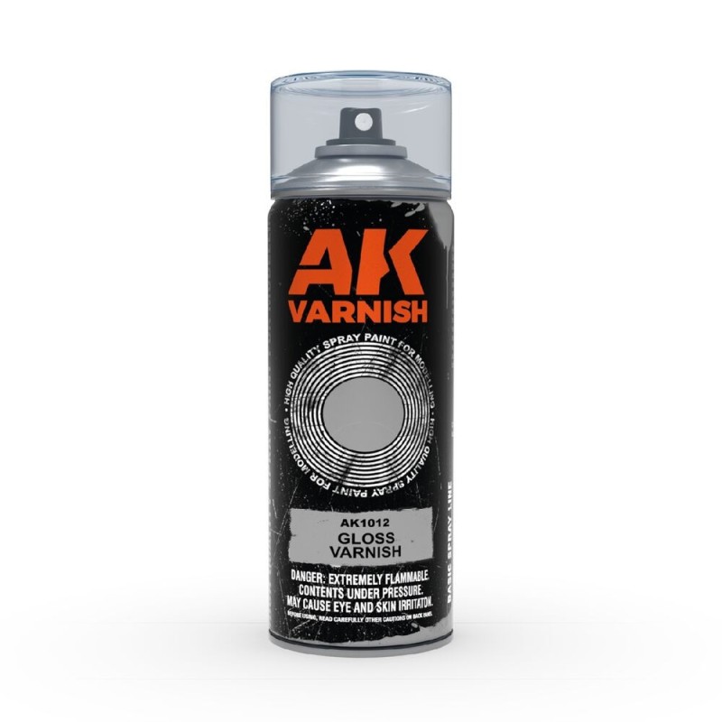 AK - Vernis en spray : Gloss Varnish 400 ml (Includes 2 nozzles)