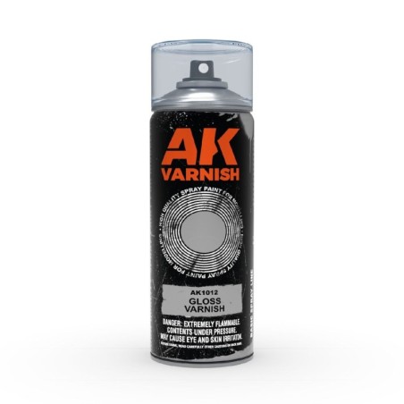 AK - Vernis en spray : Gloss Varnish 400 ml (Includes 2 nozzles)
