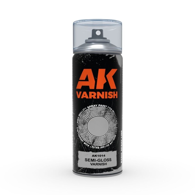 AK - Vernis en spray : Semi - Gloss varnish 400 ml (Includes 2 nozzles)