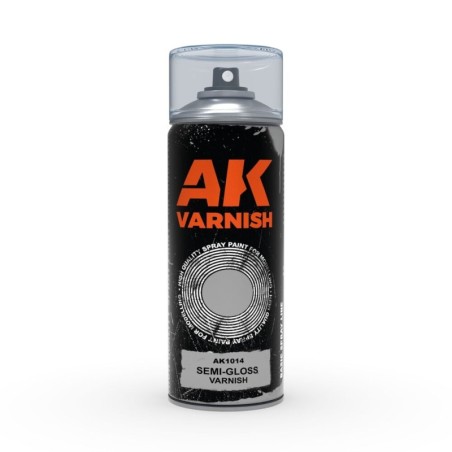 AK - Vernis en spray : Semi - Gloss varnish 400 ml (Includes 2 nozzles)