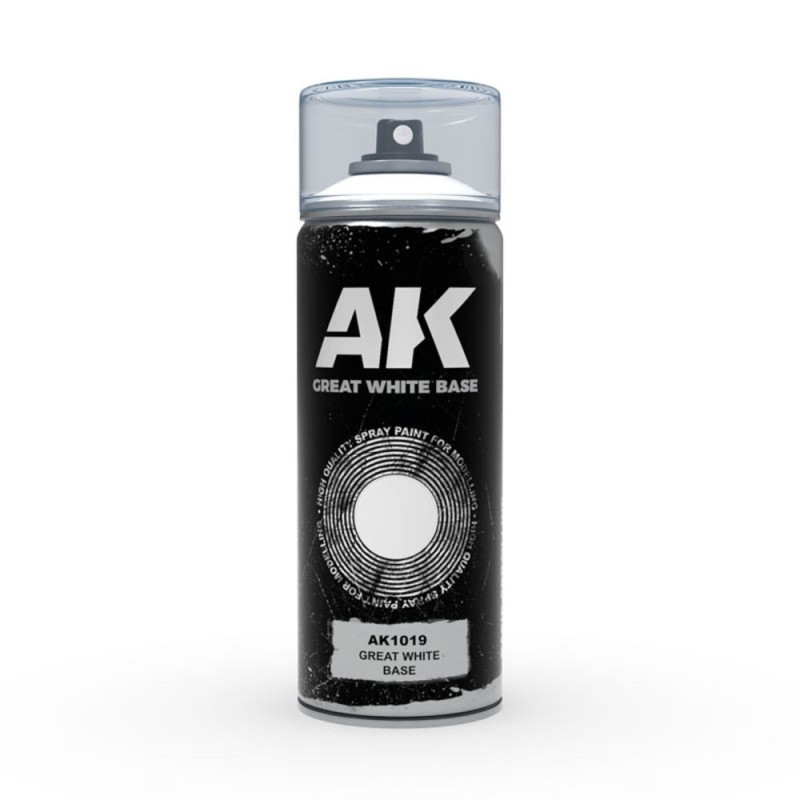 AK - Peinture en spray : Great White Base - 150 ml