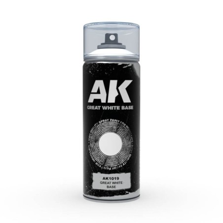 AK - Peinture en spray : Great White Base - 150 ml