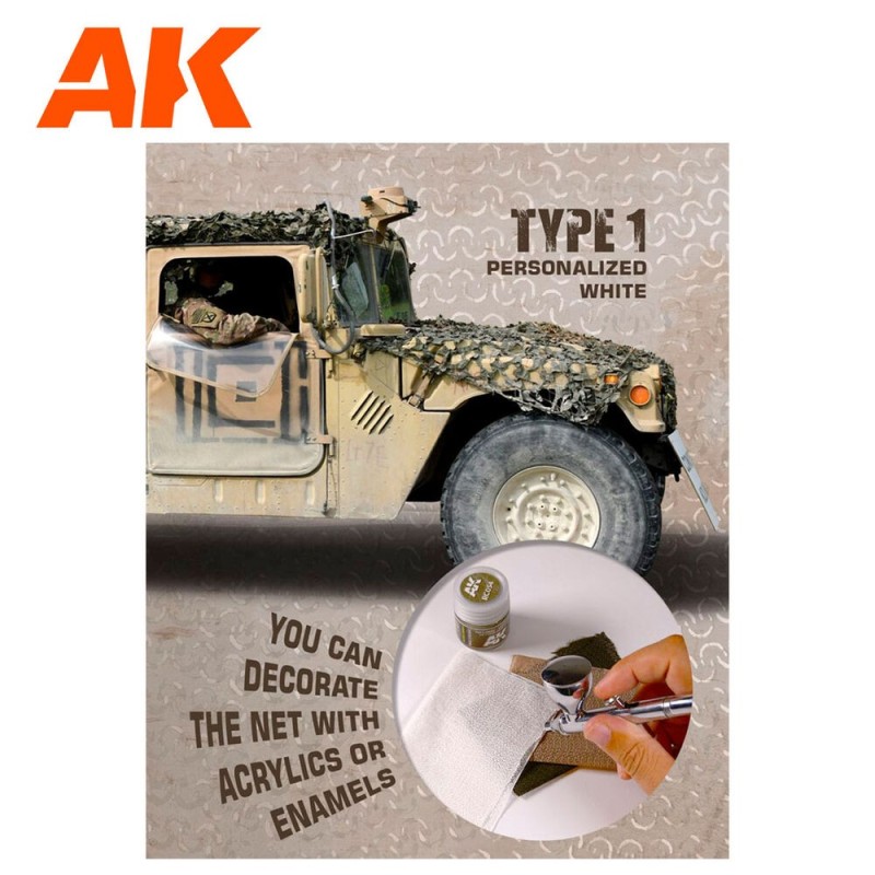  AK - Regular Camouflage Net Type 1 Personalized White