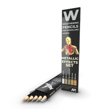 AK - Crayon aquarellable Weathering : Metallics
