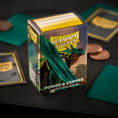 Dragon Shield - 100 Sleeves Standard Dual Matte - Power & Copper