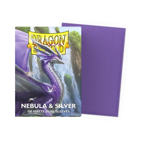 Dragon Shield - 100 Sleeves Standard Dual Matte - Nebula & Silver