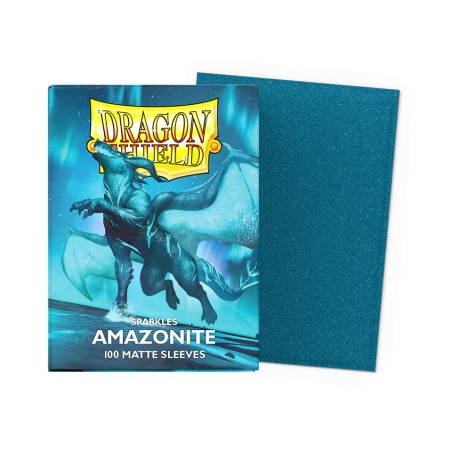 Dragon Shield - 100 Sleeves Standard Matte Sparkle Series - Amazonite