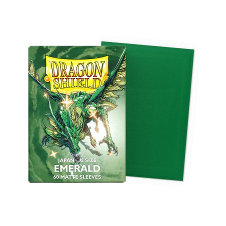 Dragon Shield - 60 Sleeves Japanese Size Matte - Émeraude