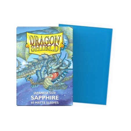 Dragon Shield - 60 Sleeves Japanese Size Matte - Sapphire