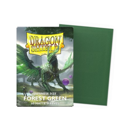 Dragon Shield - 60 Sleeves Japanese Size Matte - Forest Green