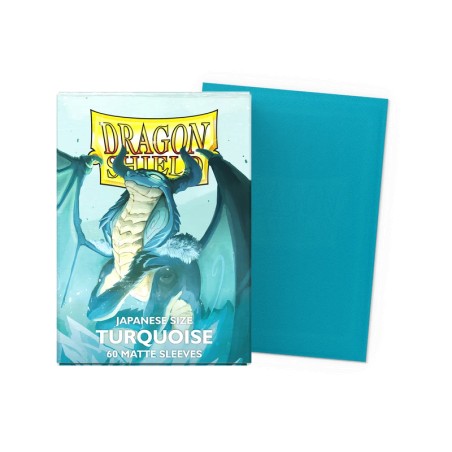 Dragon Shield - 60 Sleeves Japanese Size Matte - Turquoise
