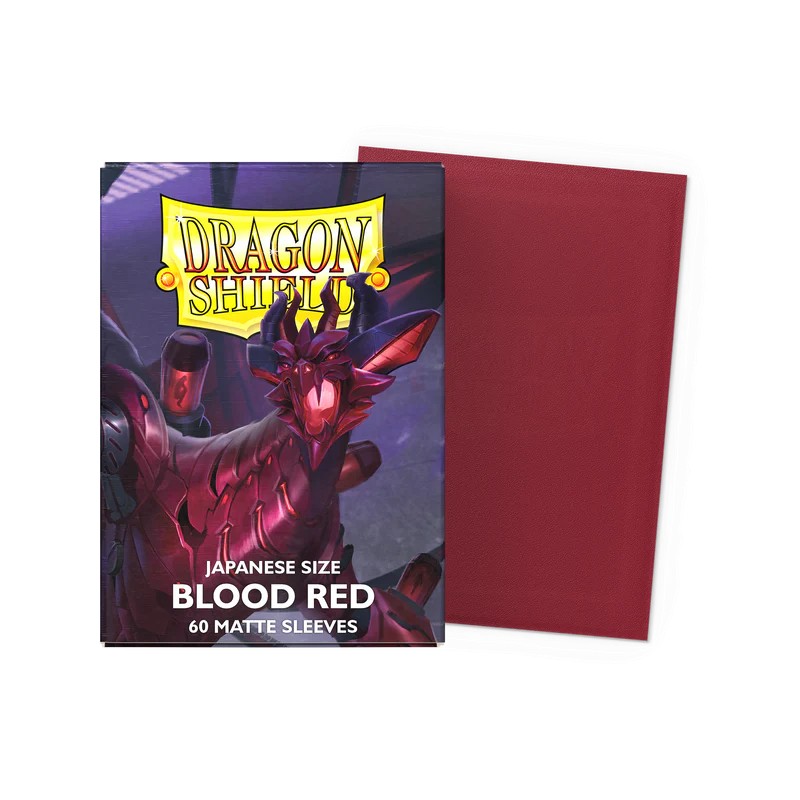 Dragon Shield - 60 Sleeves Japanese Size Matte - Blood Red