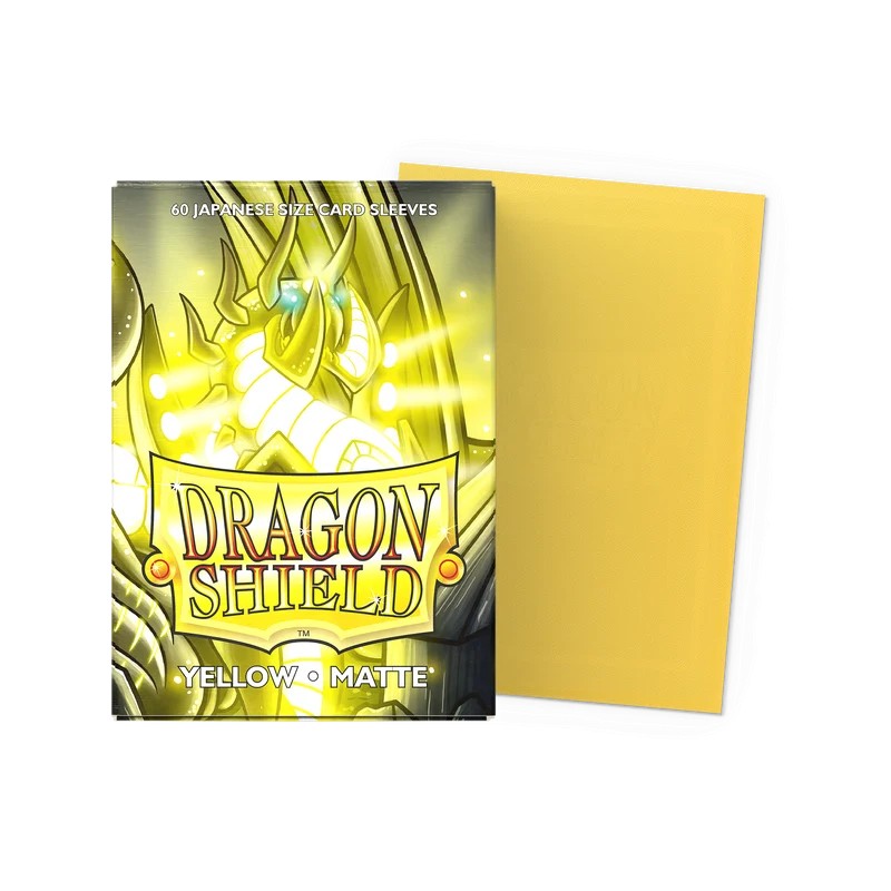 Dragon Shield - 60 Sleeves Japanese Size Matte - Jaune