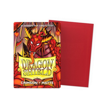 Dragon Shield - 60 Sleeves Japanese Size Matte - Crimson
