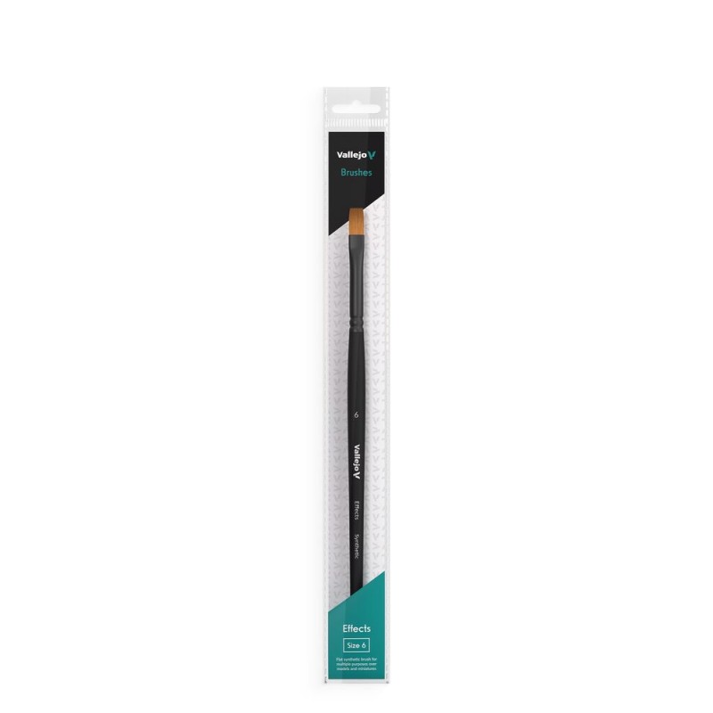 Vallejo - Pinceau : Flat Rectangular Synthetic Br