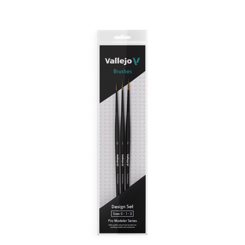 Vallejo - Pinceau : Design Set Natural Hair (siz