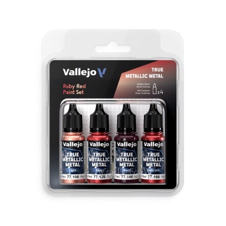 Vallejo - Peinture True Metallic Metal : Ruby Red