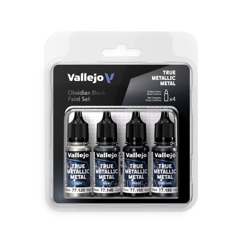 Vallejo - Peinture True Metallic Metal : Obsidian