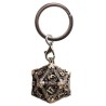 Porte clé D20 Bronze Brillant - 7 mini dés à l'intérieur