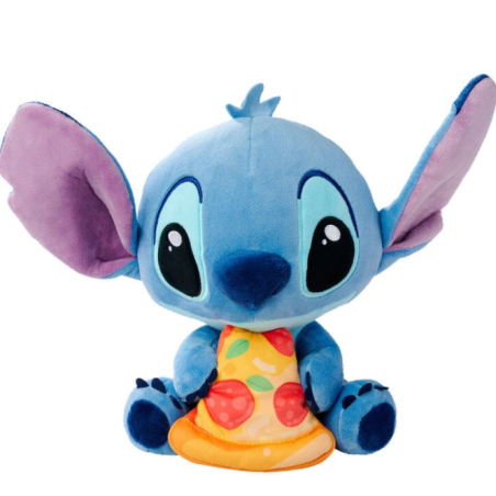 Disney - Peluche Stitch avec Pizza ≃ 25cm