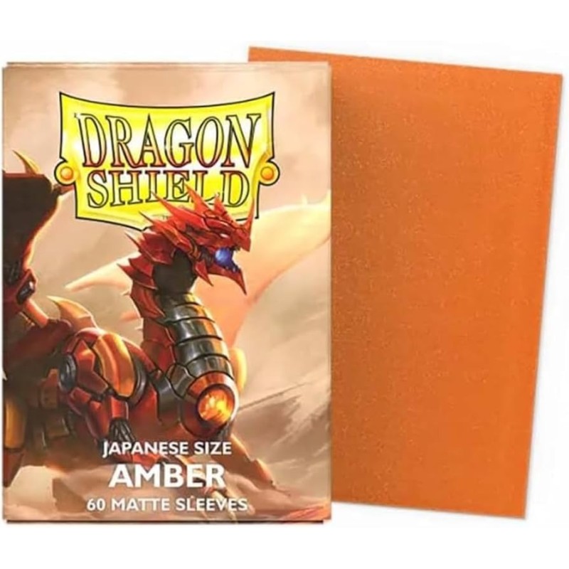Dragon Shield - 60 Sleeves Japanese Size Matte - Ambre