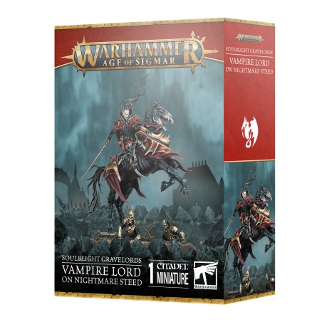 Age of Sigmar - Soulblight Gravelords : Seigneur Vampire sur Coursier/Cauchemar