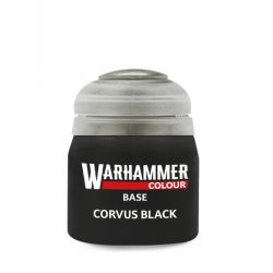 Warhammer Colour - Peinture Base : Corvus Black - 12 ml