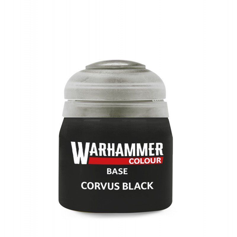 Warhammer Colour - Peinture Base : Corvus Black - 12 ml