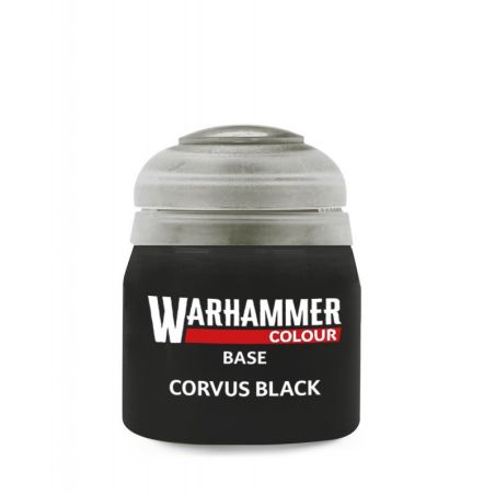 Warhammer Colour - Peinture Base : Corvus Black - 12 ml