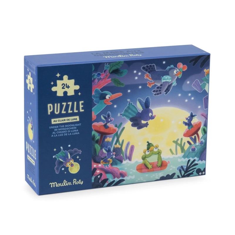Moulin Roty - Puzzle phosphorescent - Au clair de lune - 24p.