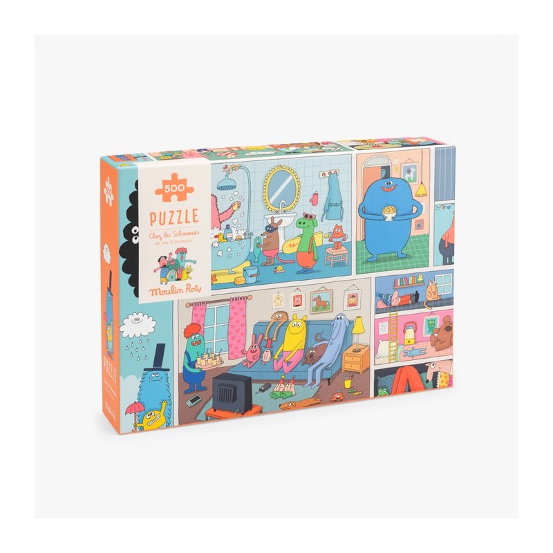 Moulin Roty - Puzzle - Chez les Schmouks (500 pièces) - Les Schmouks