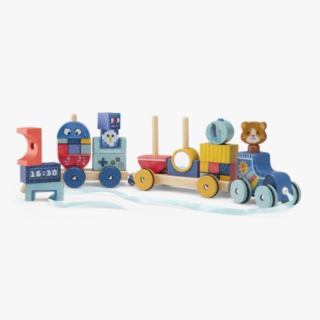 Moulin Roty - Train roller à tirer - Puce et Pilou