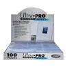 Ultra Pro - lot de 100 pages de classeur Silver Series pour cartes à collectionner 3x3