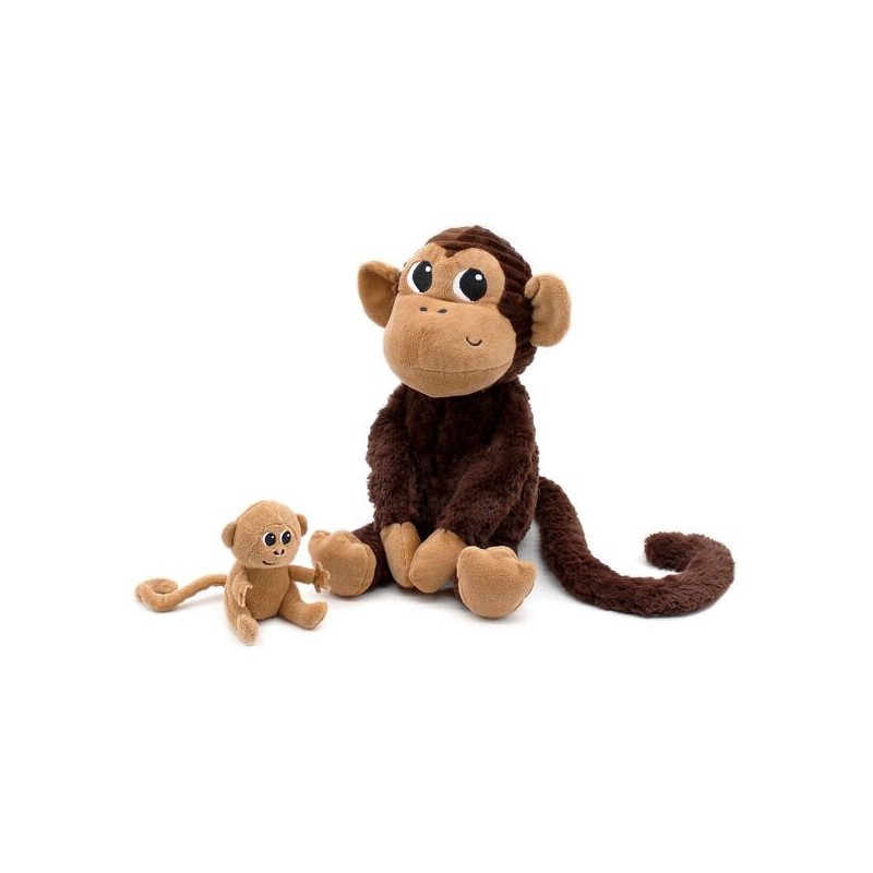 Peluche Ptipotos - Singe maman & bébé