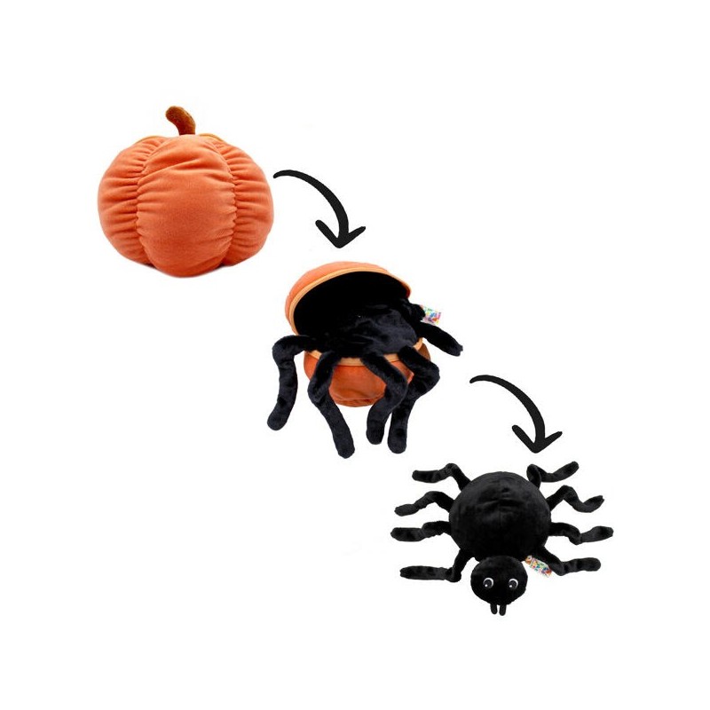 Peluche Flipetz Veggies - Araignée & Citrouille