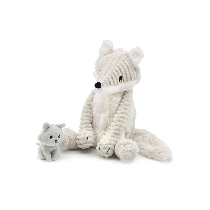 Peluche Ptipotos - Renard des neiges maman & bébé