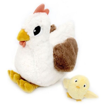 Peluche Ptipotos - Poule maman & bébé