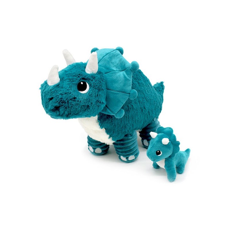 Peluche Ptipotos - Tricératops maman & bébé
