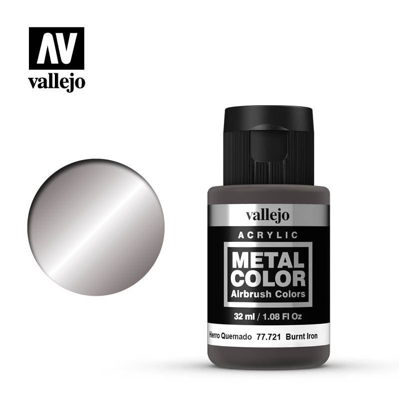 Vallejo - Peinture Metal Color : Burnt Iron 32 Ml