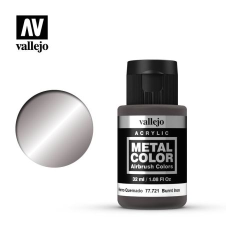 Vallejo - Peinture Metal Color : Burnt Iron 32 Ml