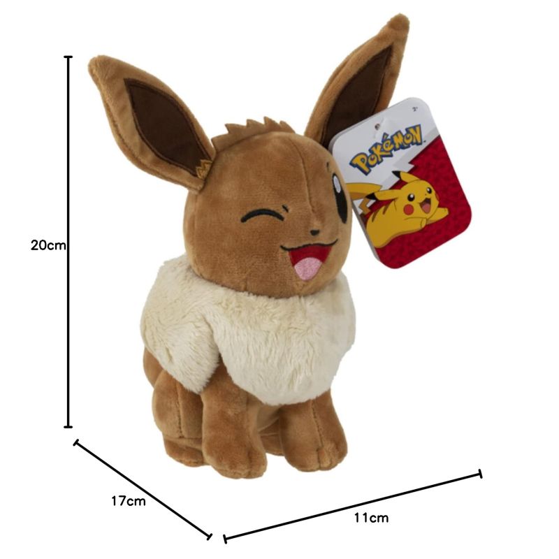 Pokémon - Peluche Evoli Clin d'oeil≃ 20cm - All Star Collection