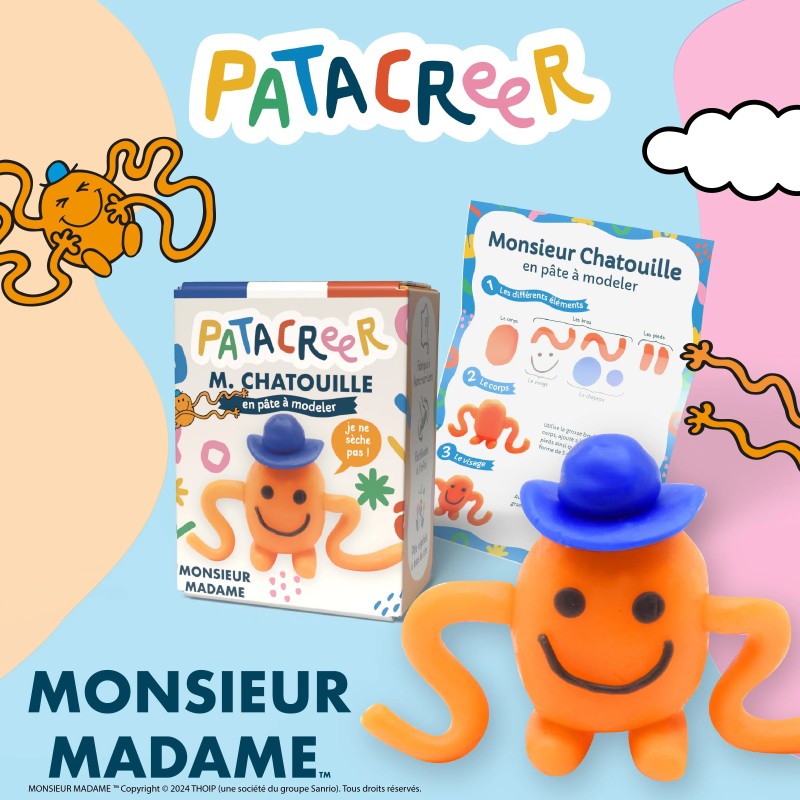Kit à fabriquer Mr CHATOUILLE en pâte à modeler