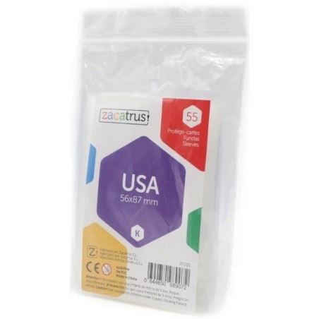 Sleeves (lot de 55) USA 56x87mm - Zacatrus