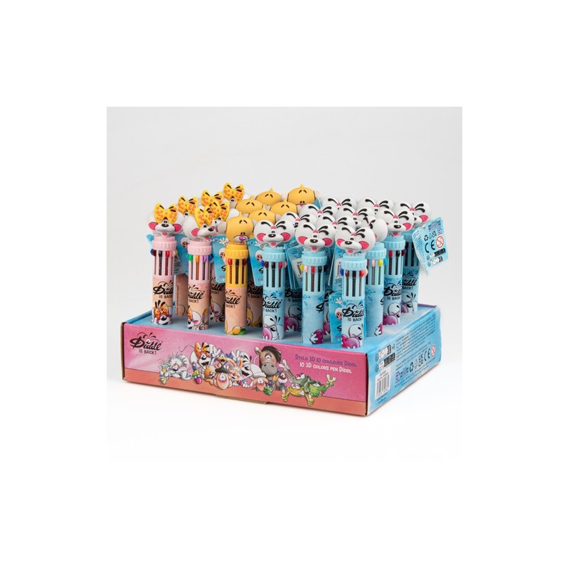 Stylo 3D 10 couleurs Diddl