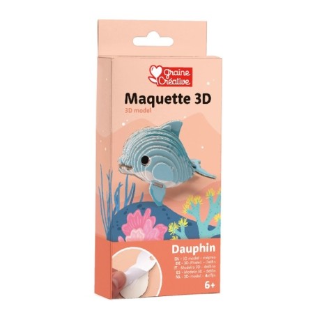Maquette Dauphin Bois Adhésifs 3D