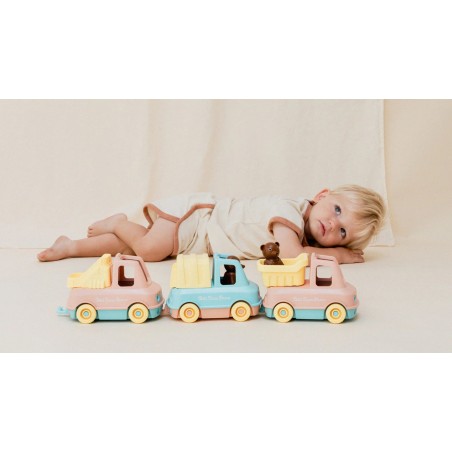 Le jouet Simple x Petit Ours Brun - Camion-Train Poubelle
