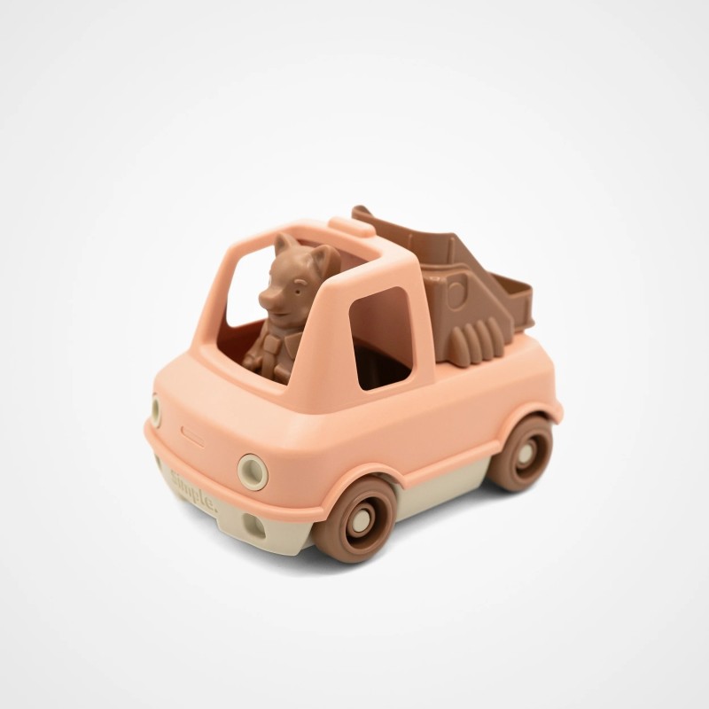 Le jouet Simple x Petit Ours Brun - Camion-Train Pompier