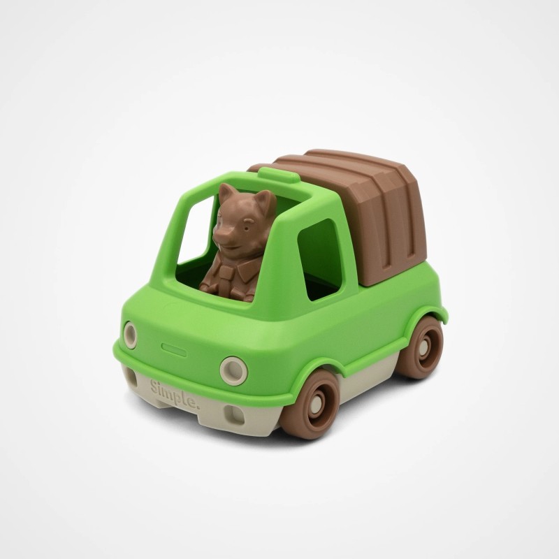 Le jouet Simple - Camion-Train Poubelle