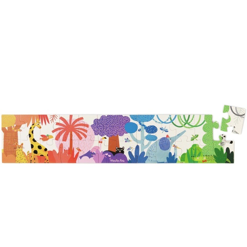 Puzzle Panoramique - La jungle arc-en-ciel - 24p.