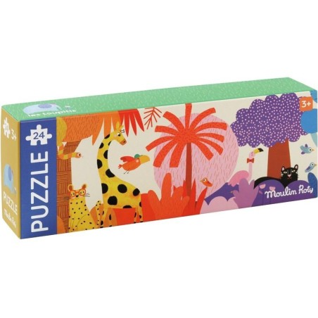 Puzzle Panoramique - La jungle arc-en-ciel - 24p.